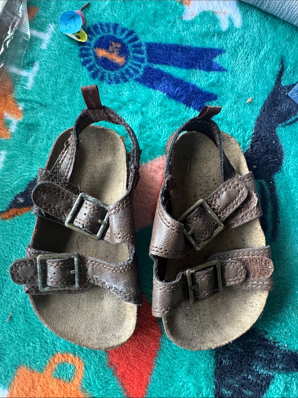 OshKosh B'gosh Brown Double-Buckle Kids Sandals
